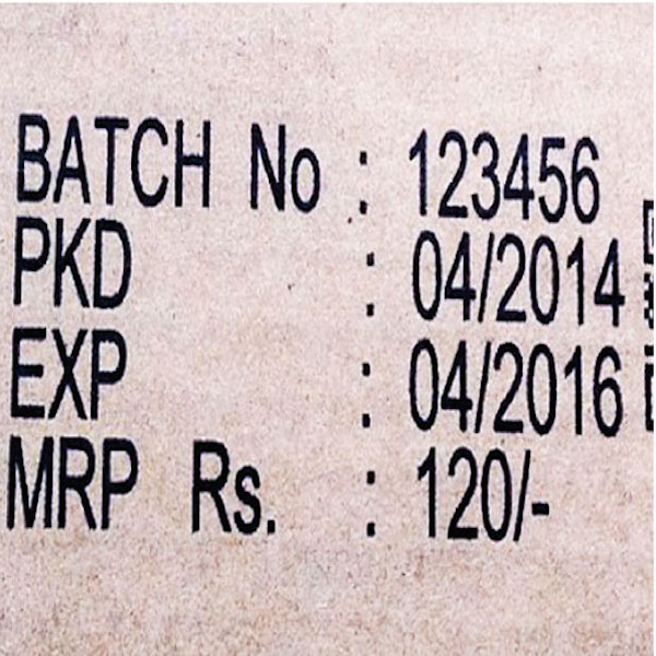 Hr with linear barcodes and text kraft carton